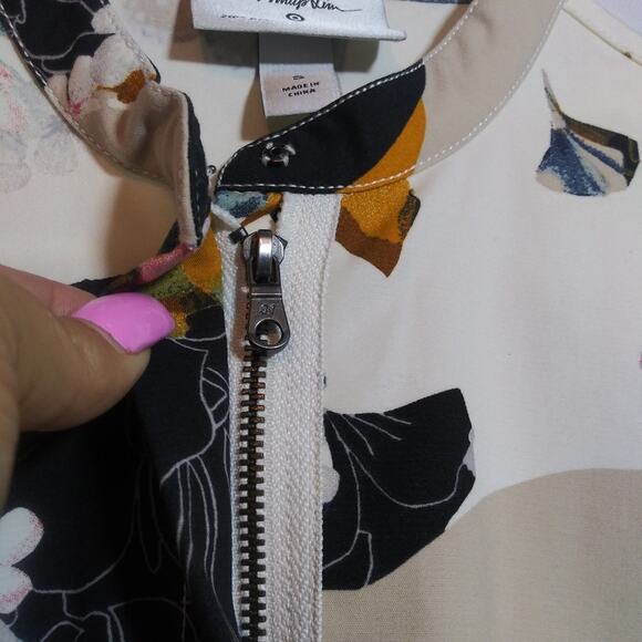 3.1 Phillip Lim for Target Floral Print Patchwork Zip Front Shirt Dress Size S - Picture 7 of 9